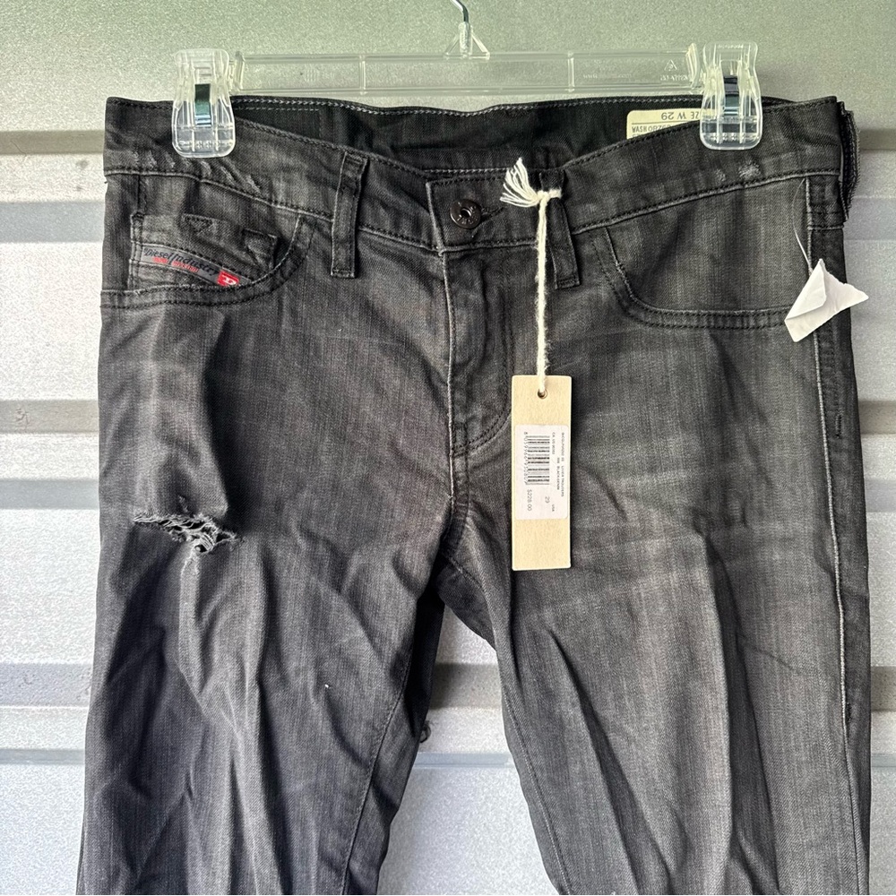 NWT DIESEL LIVIER TROUSERS BLACK DENIM 008 SZ 29